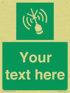 Custom sign safe condition Emergency position beacon